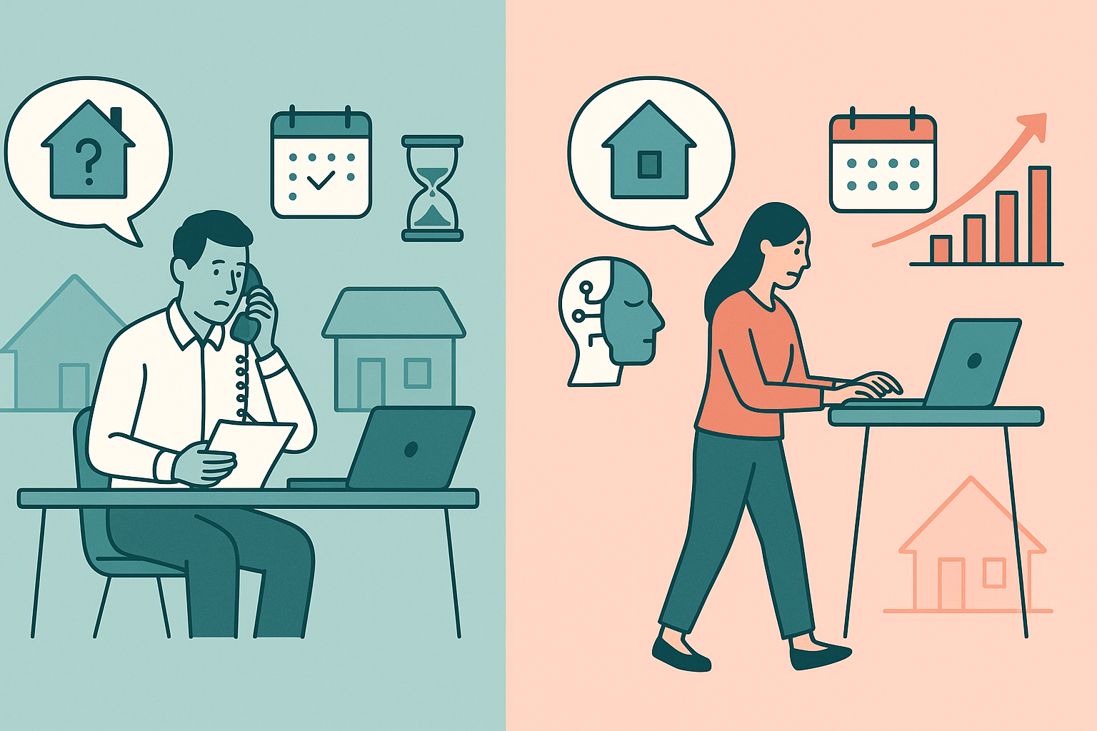 Before vs after metrics for estate agency AI lead qualification